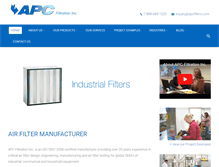 Tablet Screenshot of apcfilters.com
